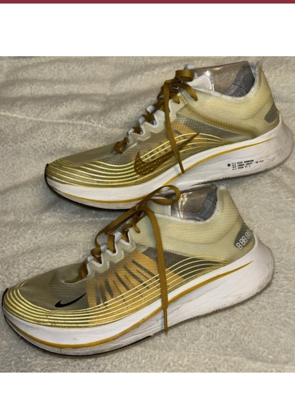 Nike Zoom Fly SP running shoes citron/blk Sz 10